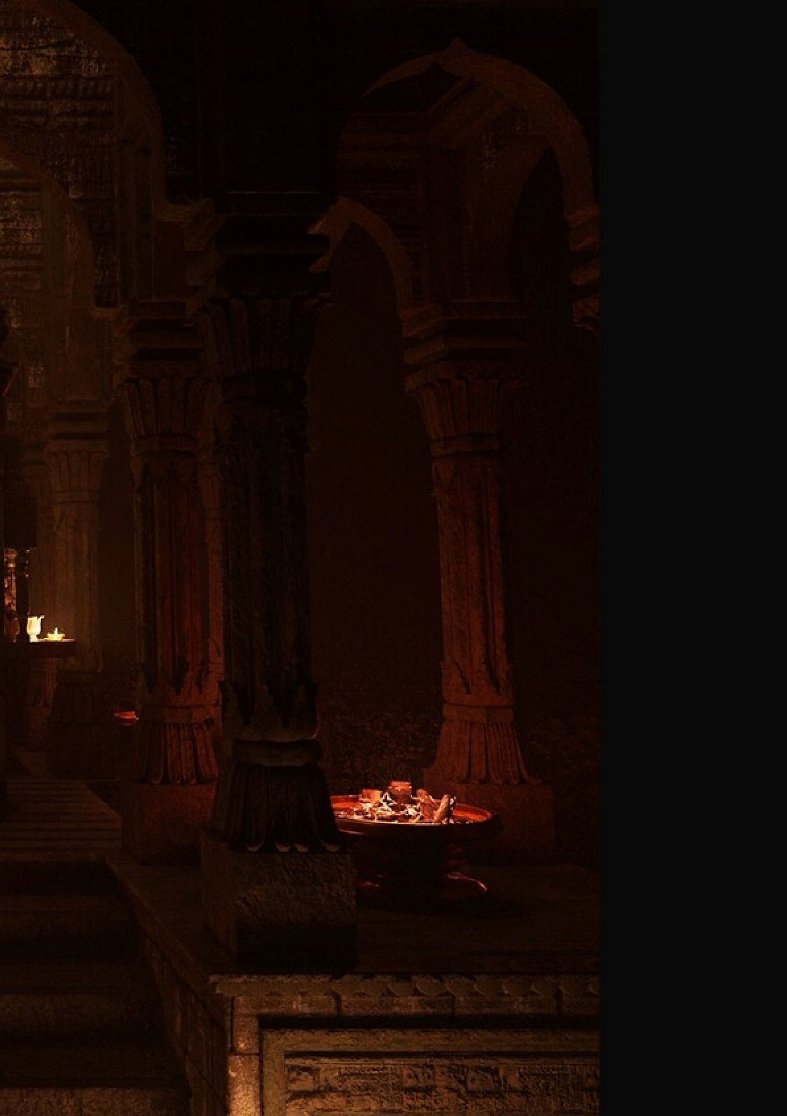 Dark Temple Background
