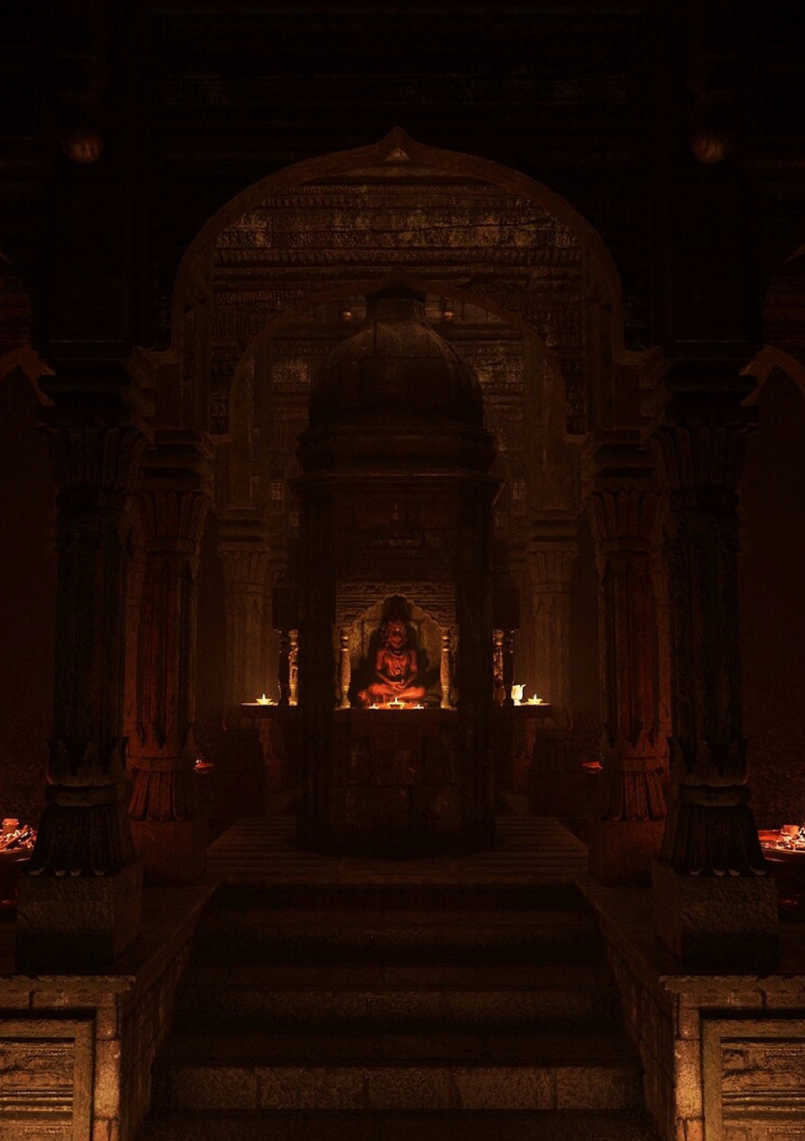 Dark Temple Background
